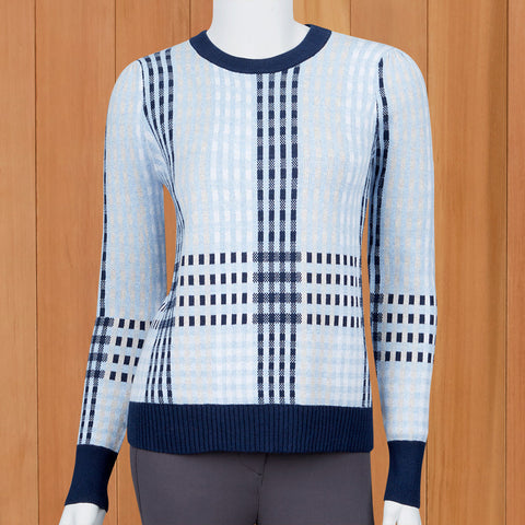 Kinross Cashmere Women's Check Sweater
