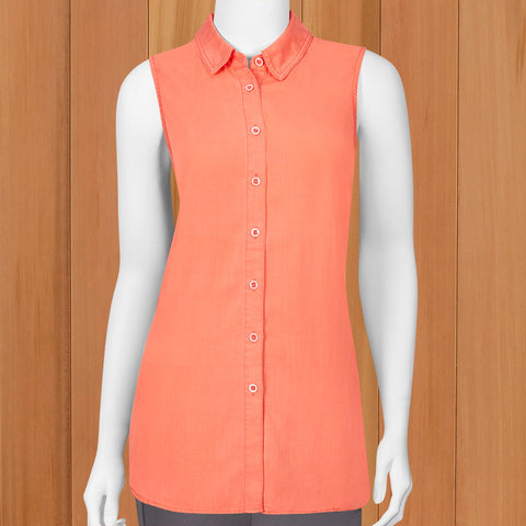 Renuar Women's Button-Down Sleeveless Blouse