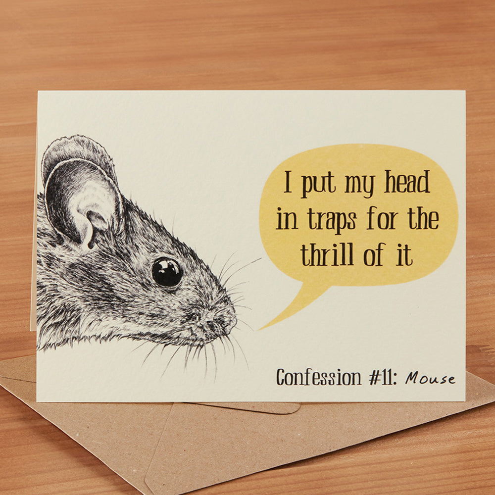 Hester & Cook Greeting Card, Mouse Confession