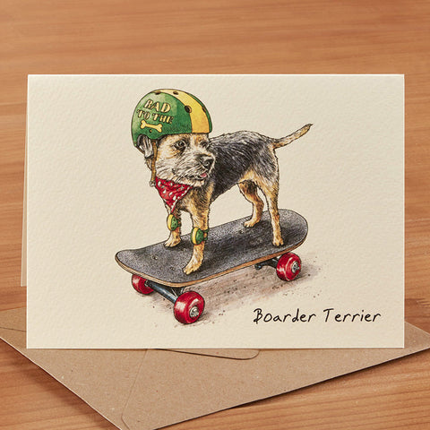 Hester & Cook Greeting Card, Boarder Terrier
