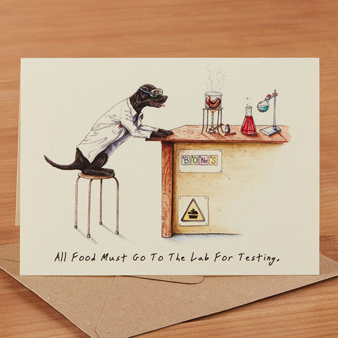 Hester & Cook Greeting Card, Lab Testing Food