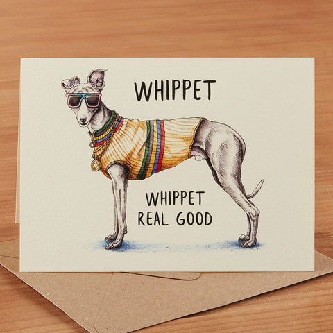 Hester & Cook Greeting Card, Whippet