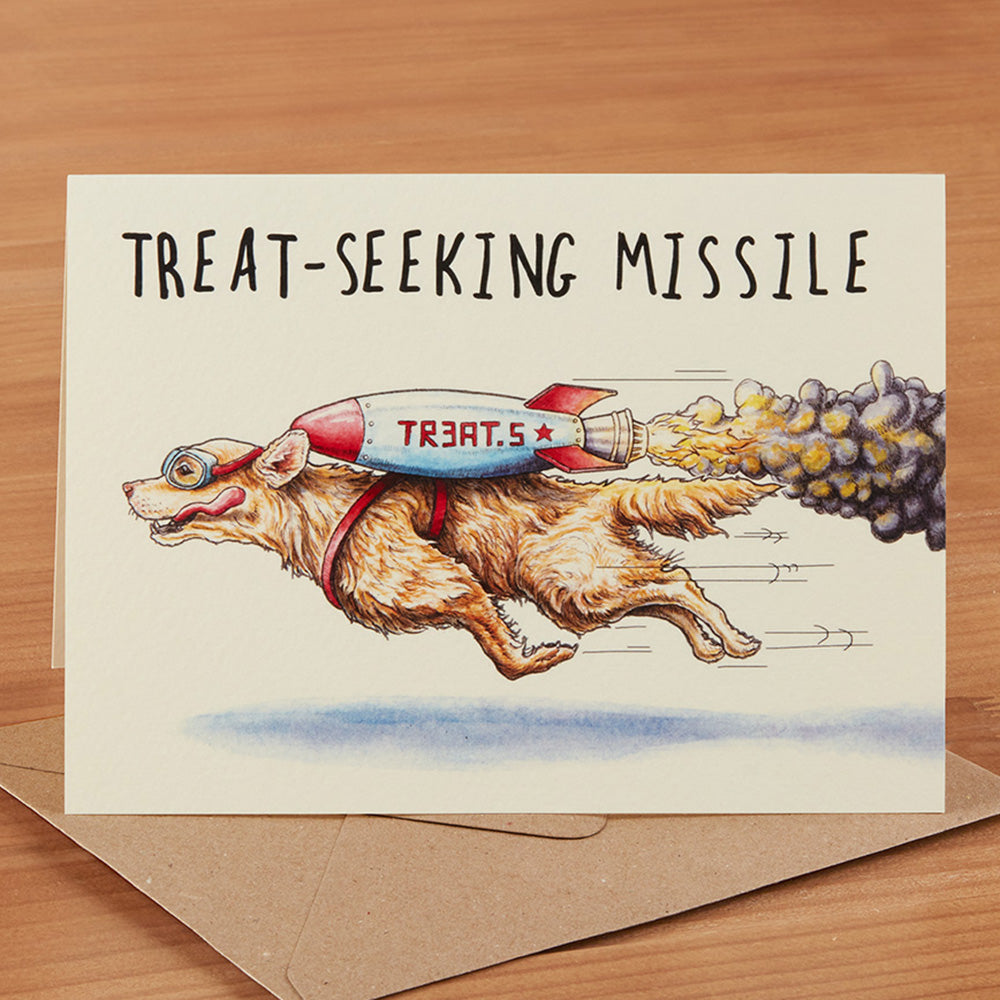 Hester & Cook Greeting Card, Treat-Seeking Missile