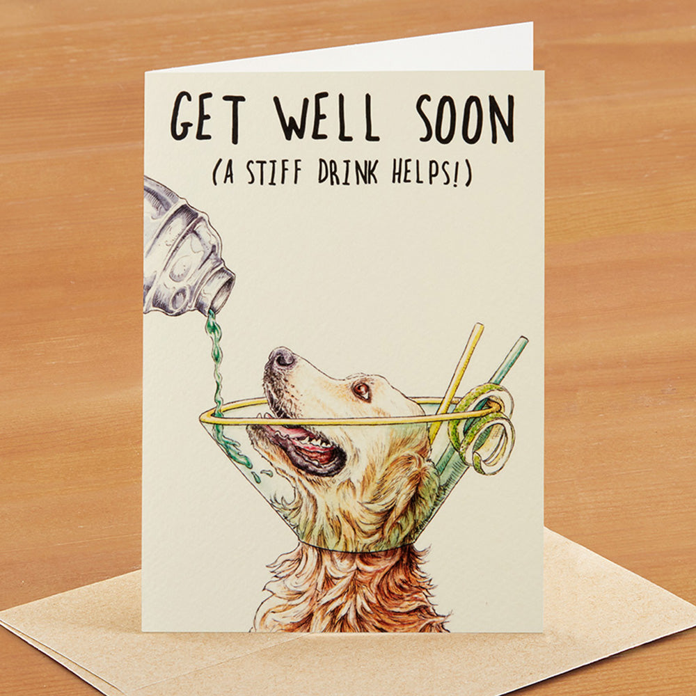 Hester & Cook Greeting Card, Get Well Soon Dog