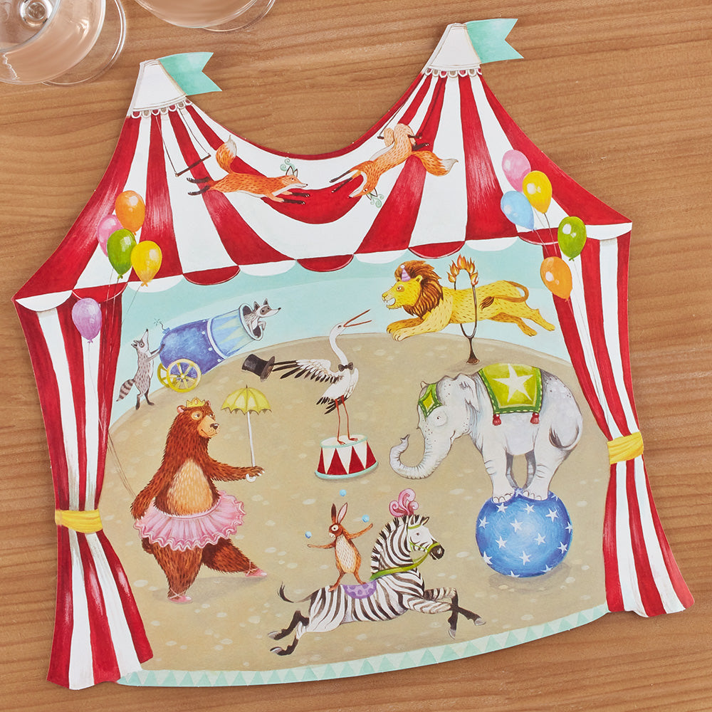 Hester & Cook Paper Placemats, Circus Tent