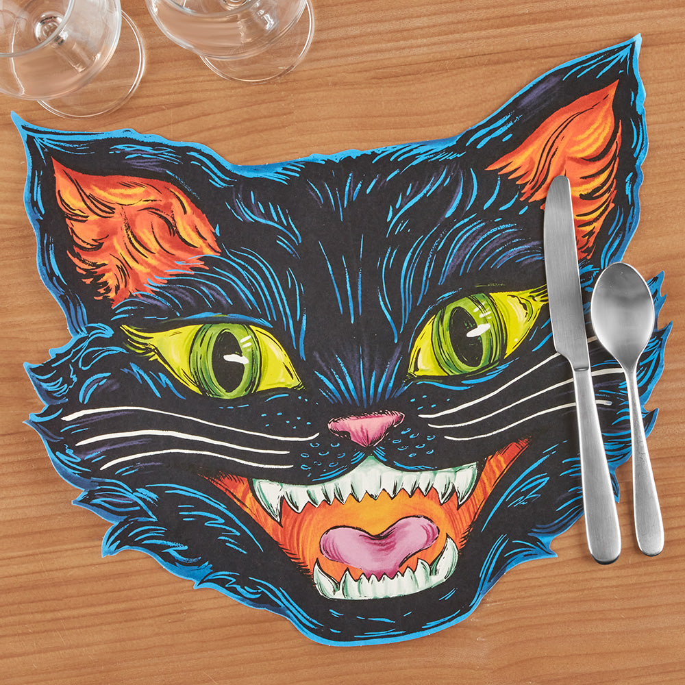 Hester & Cook Paper Placemats, Black Cat