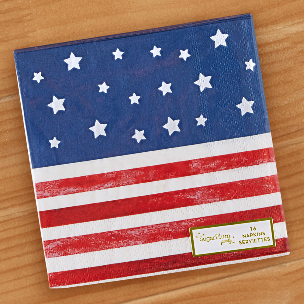 Sophistiplate Paper Napkins & Guest Towels, USA Flag