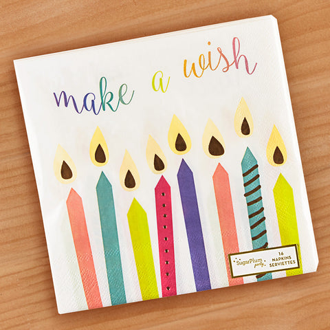 Sophistiplate Paper Napkins, Birthday Candles
