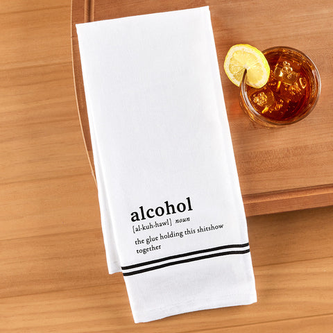 Tableau Dishtowel, Alcohol