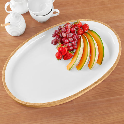 Be Home Madras Enameled Mango Platter