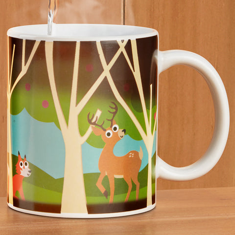 Kikkerland Design Color-Changing Mug, Woodlands
