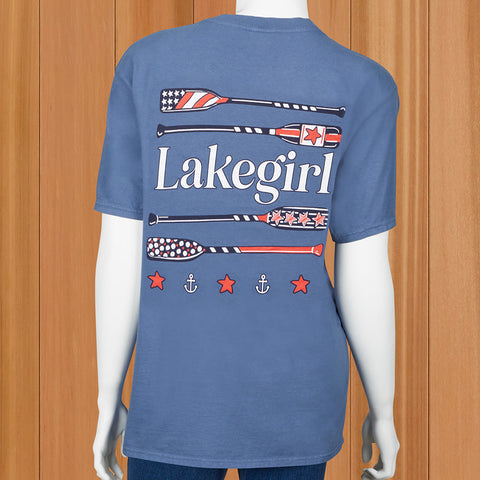 Lakegirl Women's Americana Paddles Tee