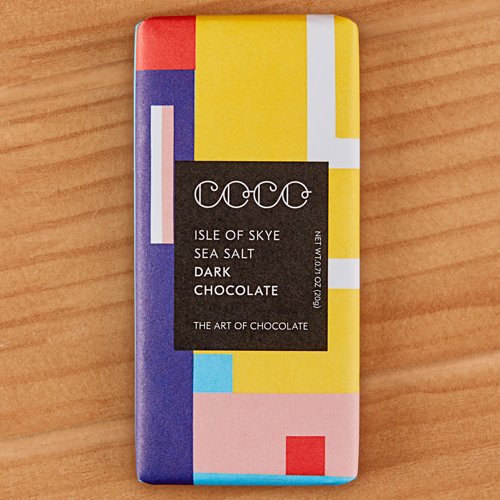 COCO Mini Dark Chocolate Bars, Sea Salt