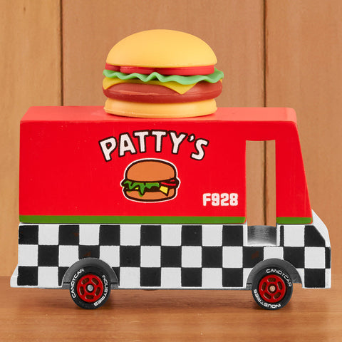CANDYCAR® Hamburger Van Wooden Toy Food Truck