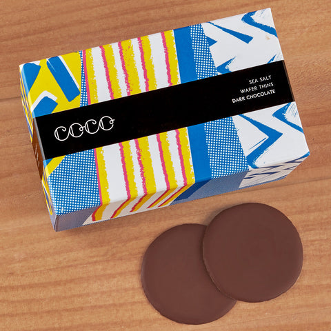 COCO Dark Chocolate Wafer Thins, Sea Salt
