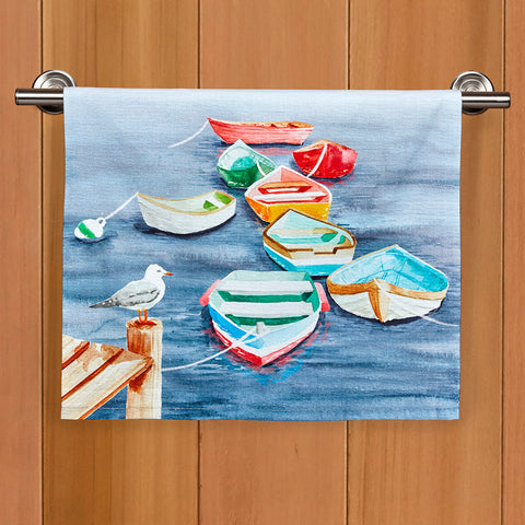 Stonewall Kitchen Tea Towel, Row Boats