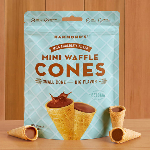 Vanilla Filled Mini Waffle Cones