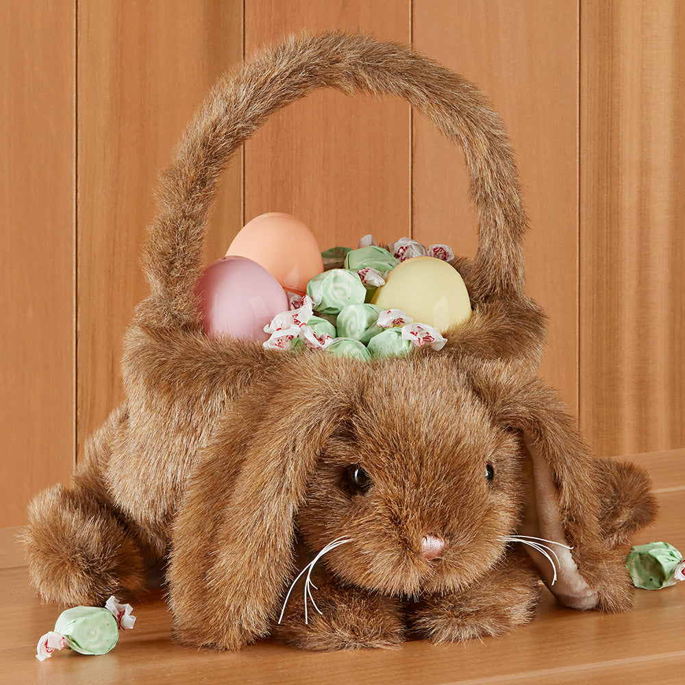 Bearington Plush Easter Basket, Bunny