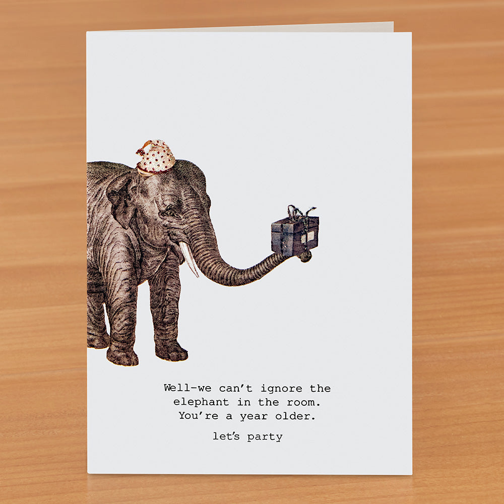 TokyoMilk Birthday Card, Elephant in Room