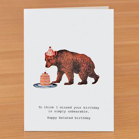 TokyoMilk Belated Birthday Card, Unbearable