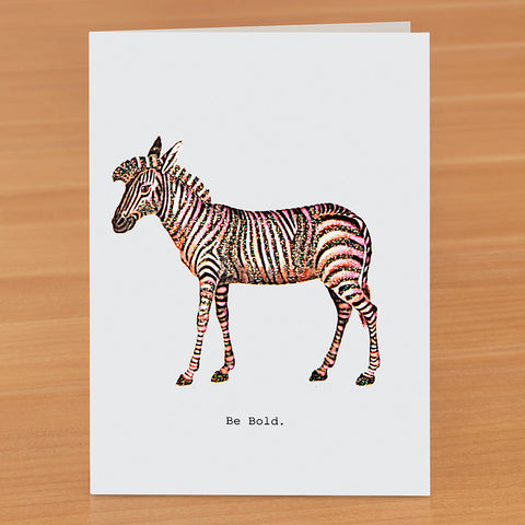 TokyoMilk Greeting Card, Be Bold Zebra