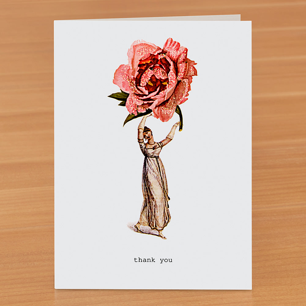 TokyoMilk Thank You Card, Woman with Rose