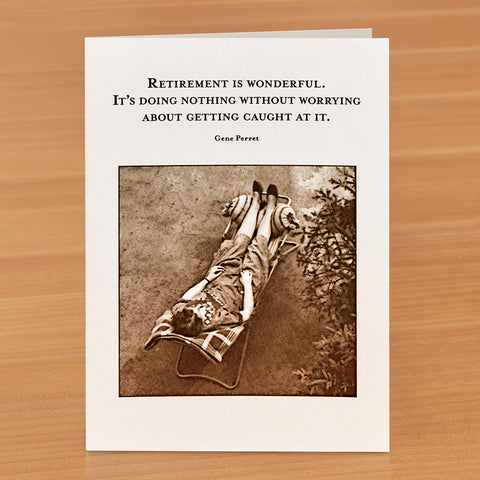 Shannon Martin Retirement Card, Doing Nothing
