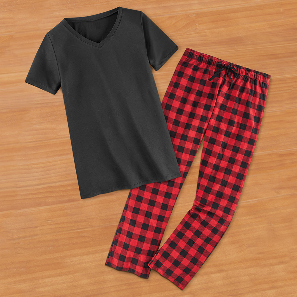 Hello Mello® Women's Plaid Pajama Set