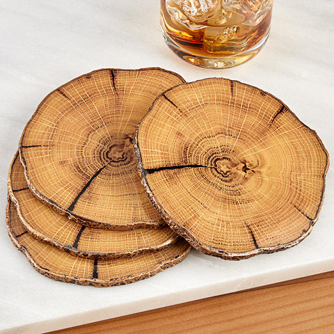 Kim Seybert Woodland Coasters, Set of 4