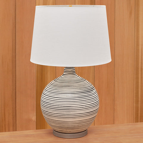Natural Striation Ceramic Table Lamp