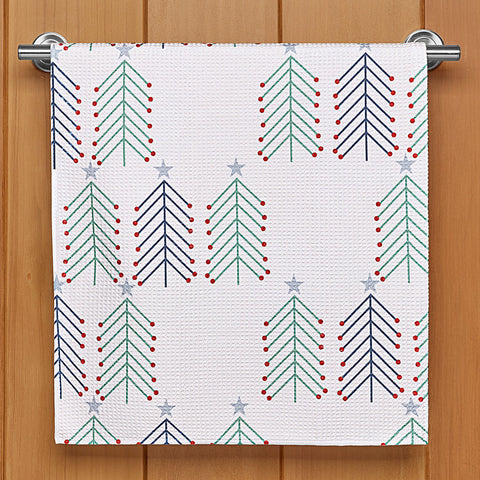 Geometry Tea Towel, Winter Forest