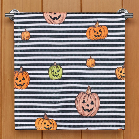 Geometry Tea Towel, Pumpkin Stripe