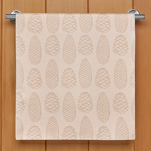 Geometry Tea Towel, Putty Pinecones