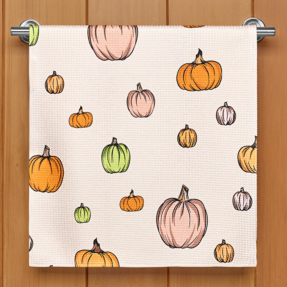 Geometry Tea Towel, Pumpkin Patch