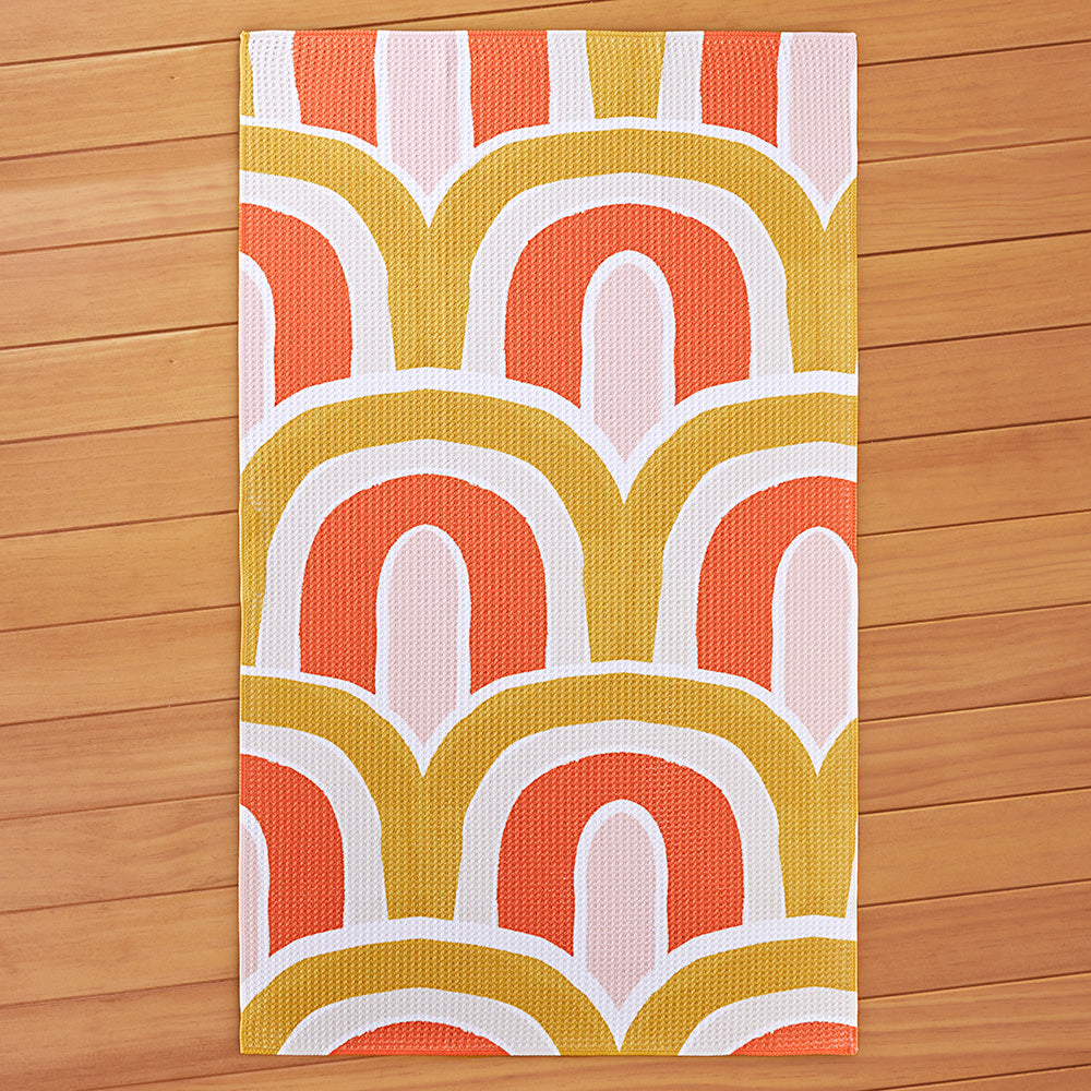 Geometry Tea Towels Geometry Tea Towel, Retro Rainbows – To The Nines Manitowish Waters