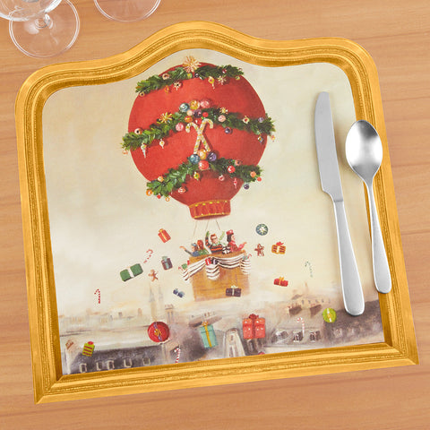 Hester & Cook Paper Placemats, Christmas Balloon Ride