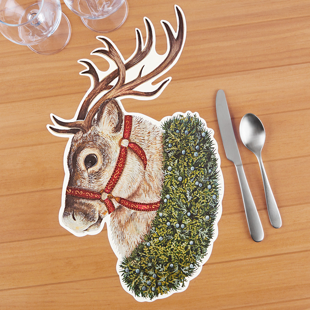 Hester & Cook Paper Placemats, Reindeer
