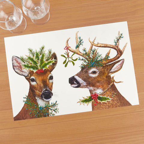 Hester & Cook Paper Placemats, Deer To Me