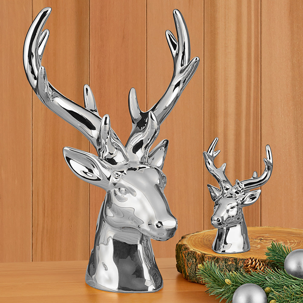 Rocky Mountain Ceramic Stag Busts