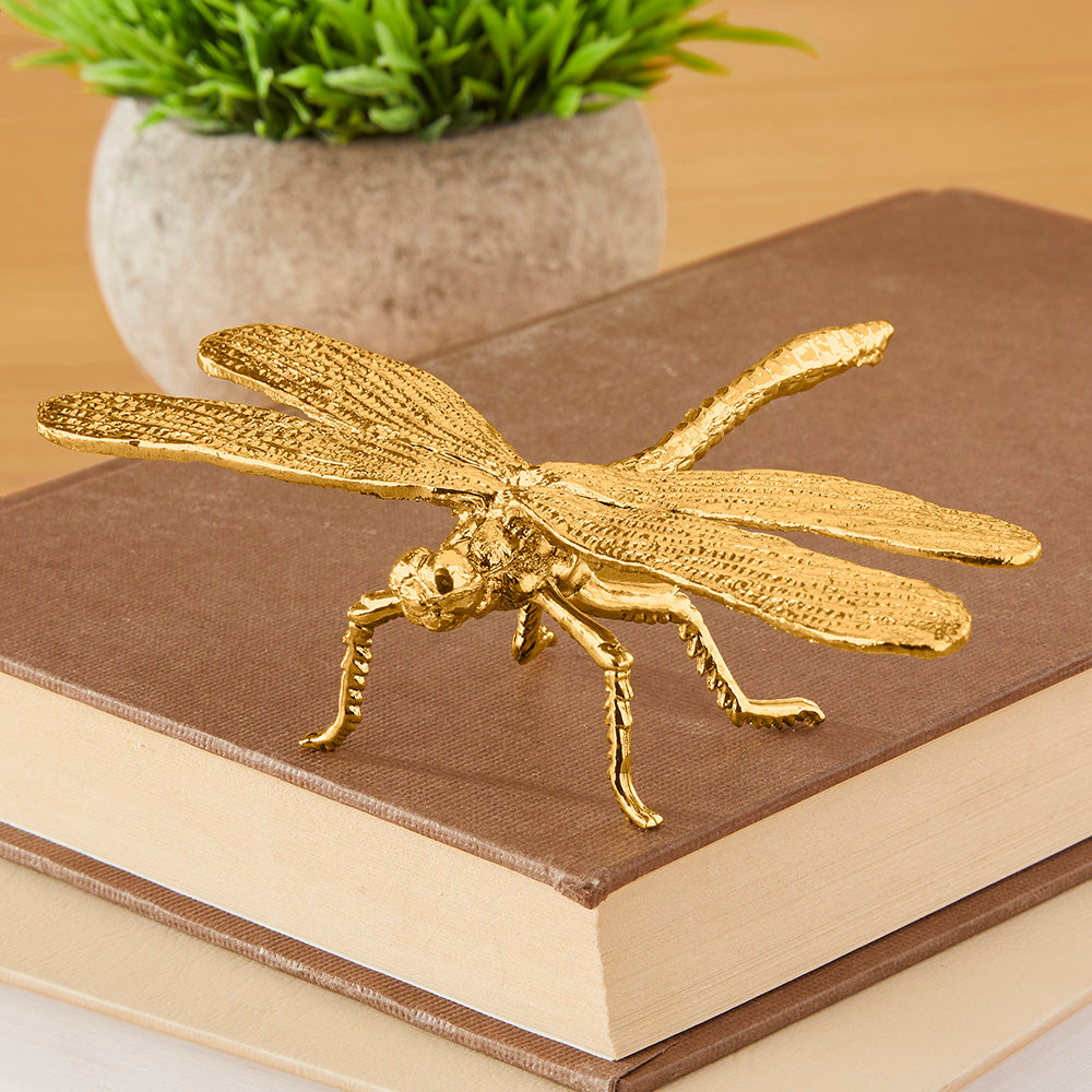 Golden Dragonfly Figurine