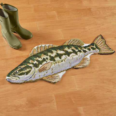 Peking Handicraft 36 x 15" Hooked Rug, Seabass