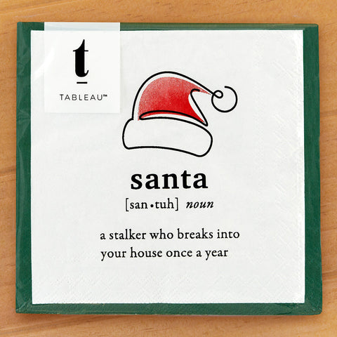 Tableau Paper Napkins, Santa