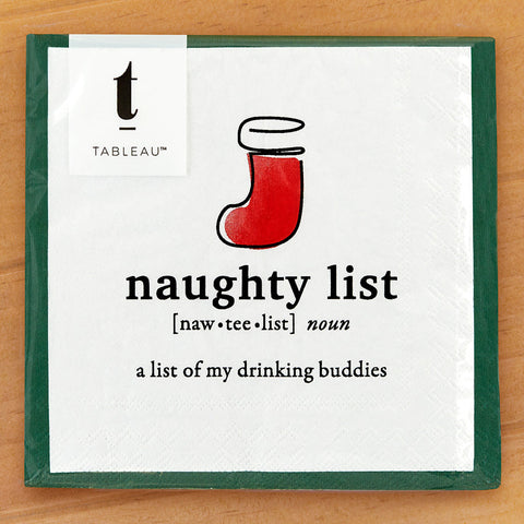 Tableau Paper Napkins, Naughty List