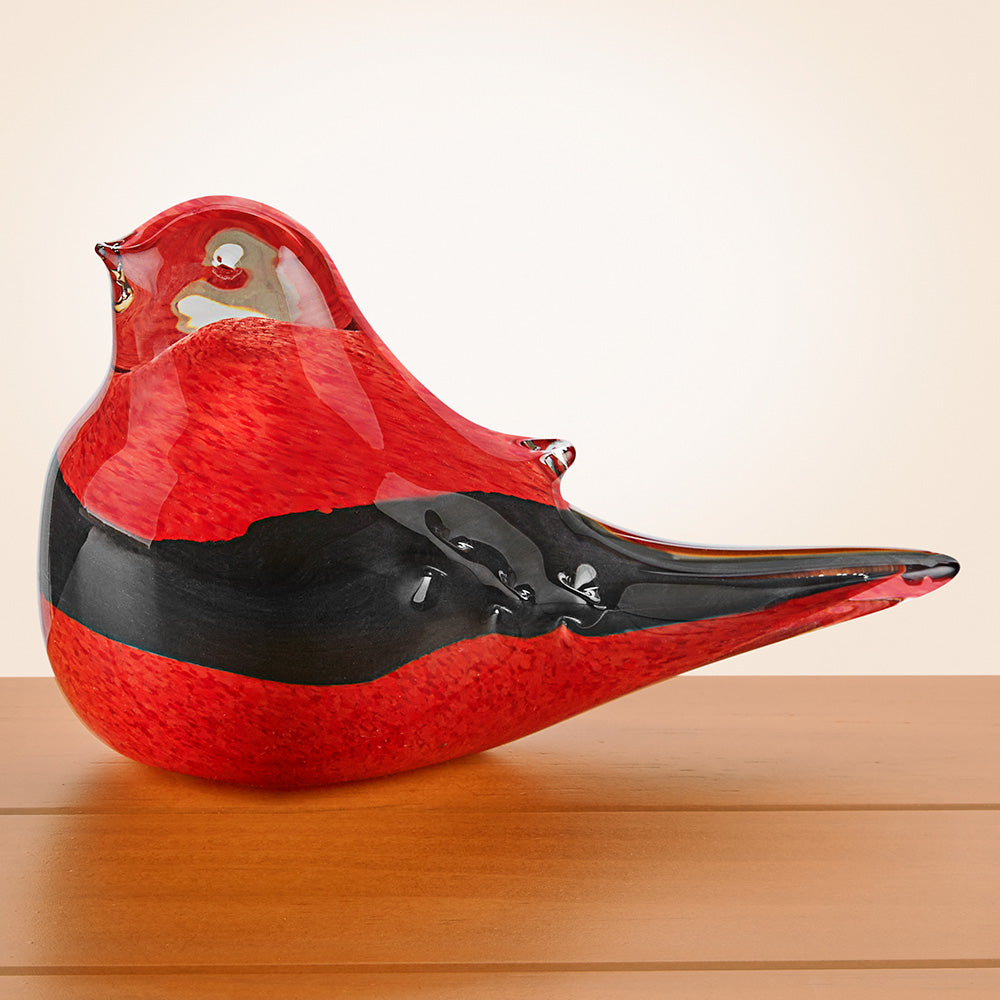 Torre & Tagus Bird Figurine, Red & Black