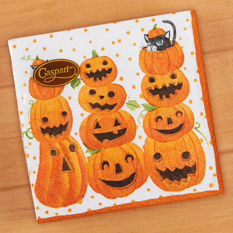 Caspari Paper Napkins, Jack O' Lantern