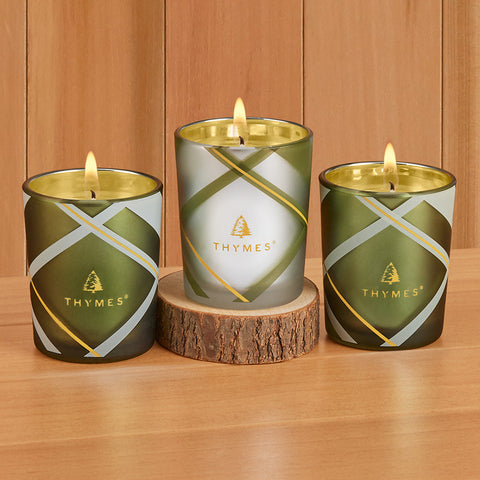 Thymes Frasier Fir Holiday Candle Trio