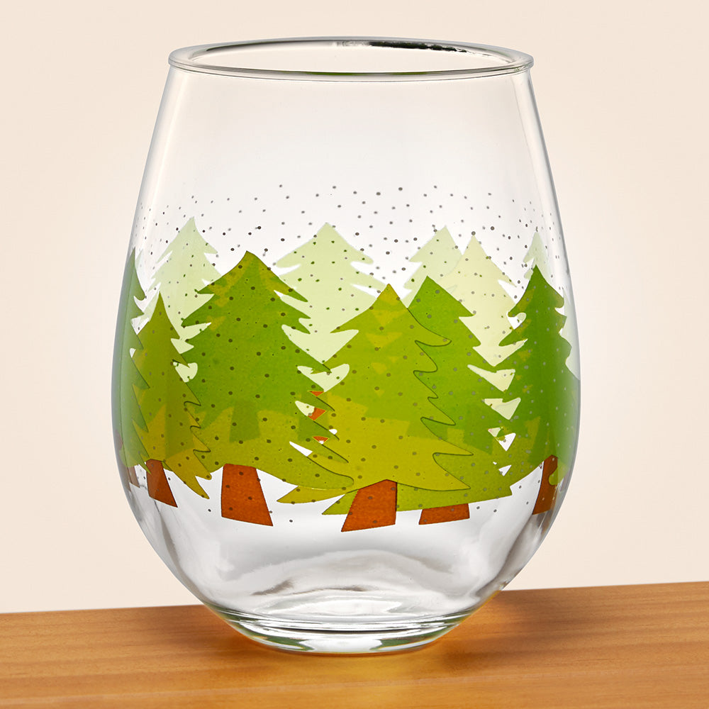 Acrylic Stemless Wine Glass, Midnight Snow