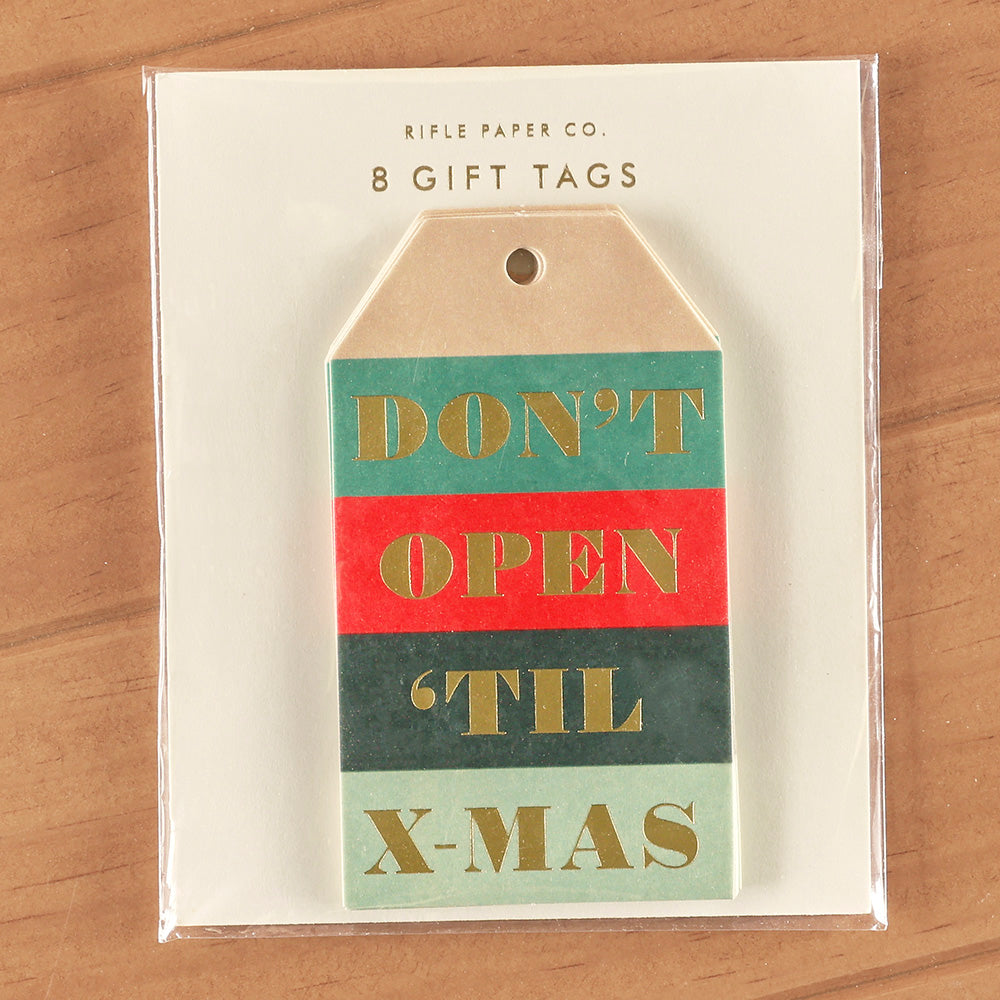 Rifle Paper Co. Gift Tags, Don't Open 'till X-Mas