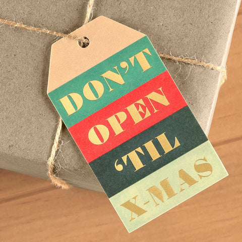 Rifle Paper Co. Gift Tags, Don't Open 'till X-Mas