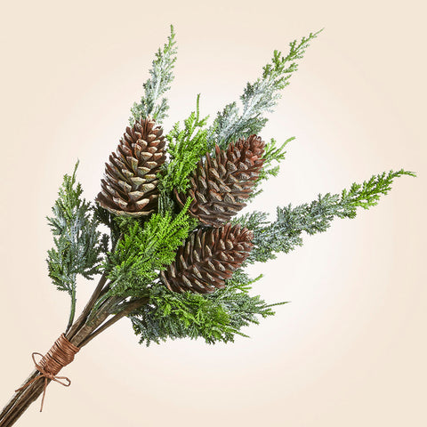 Bundle of Faux Cypress Pine Cuttings with Pinecones, 24"